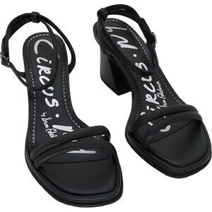 Circus NY Holly strappy block heel dress sandals black women size 10M
